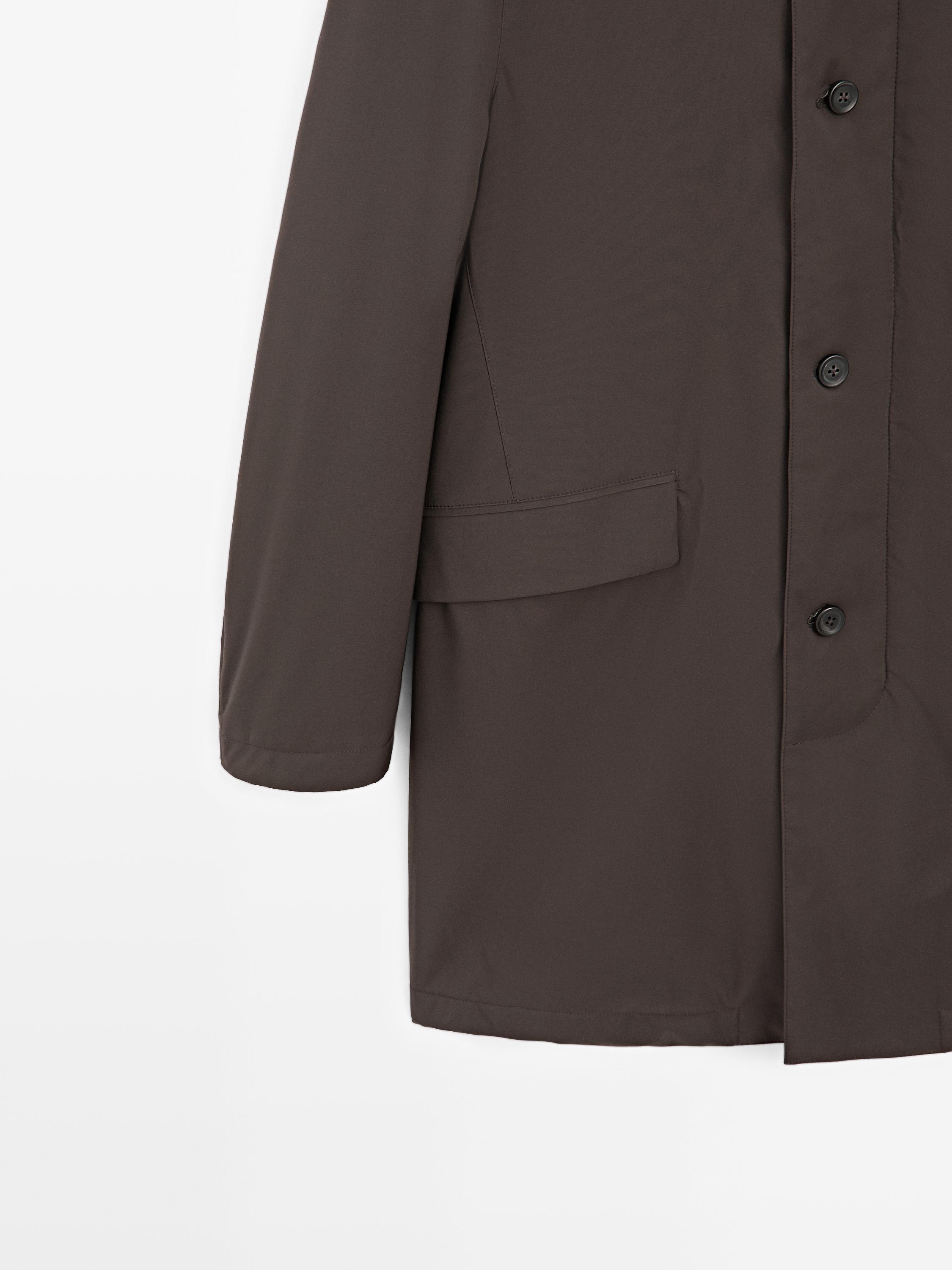 Mid-length water-repellent puffer jacket