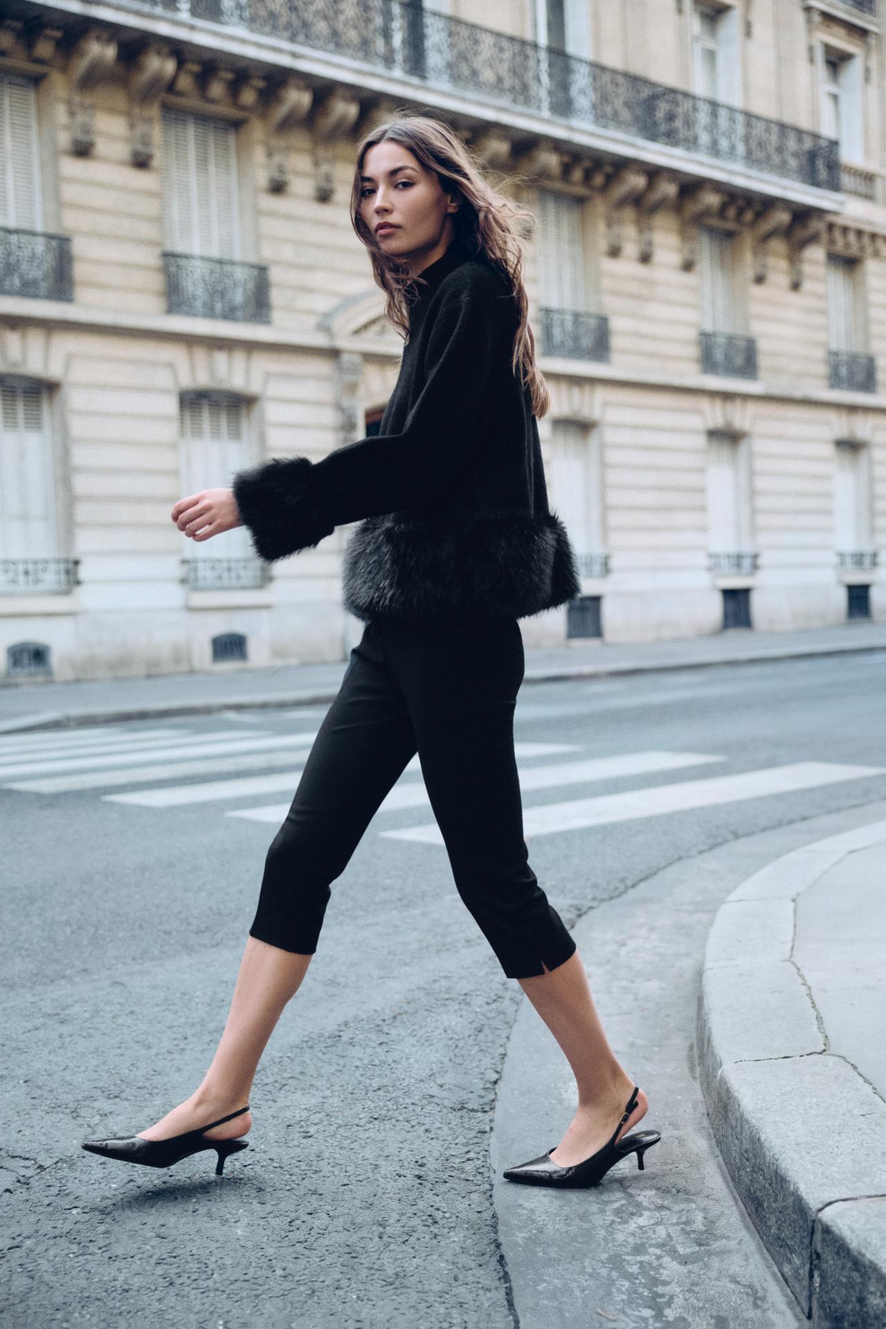 COMBINED KNIT JUMPER WITH FAUX FUR