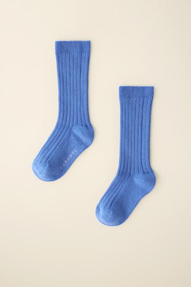 LONG RIBBED SOCKS CREATED BY CARAMEL LONDON X ZARA - Blue by Zara - Image 3