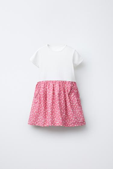CONTRAST DRESS WITH POCKETS - Pink by Zara - Image 0