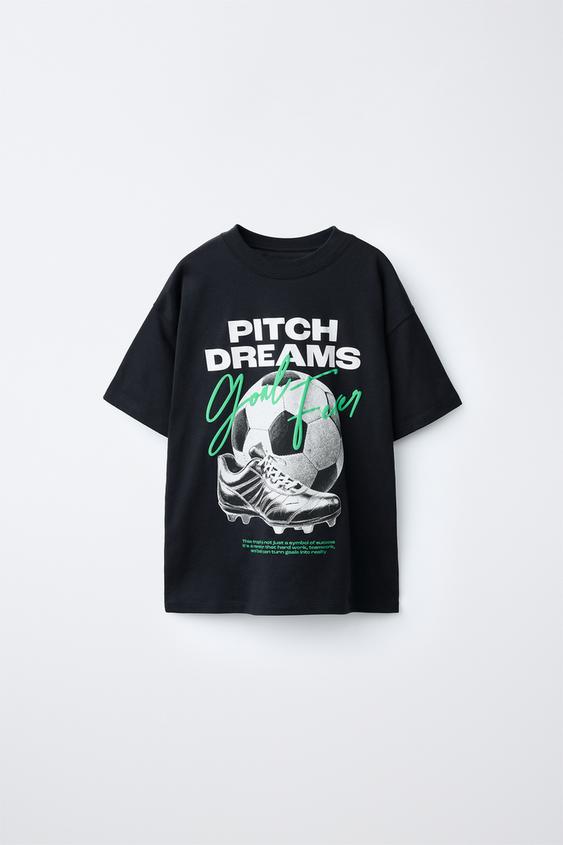 FOOTBALL PRINT T-SHIRT - Navy blue by Zara - Image 0