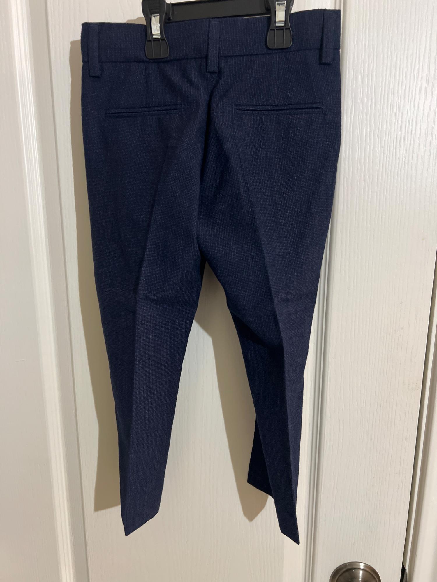 ZARA KIDS BOYS NAVY TEXTURED SUIT SET POCKET SQUARE SIZE 4 104CM