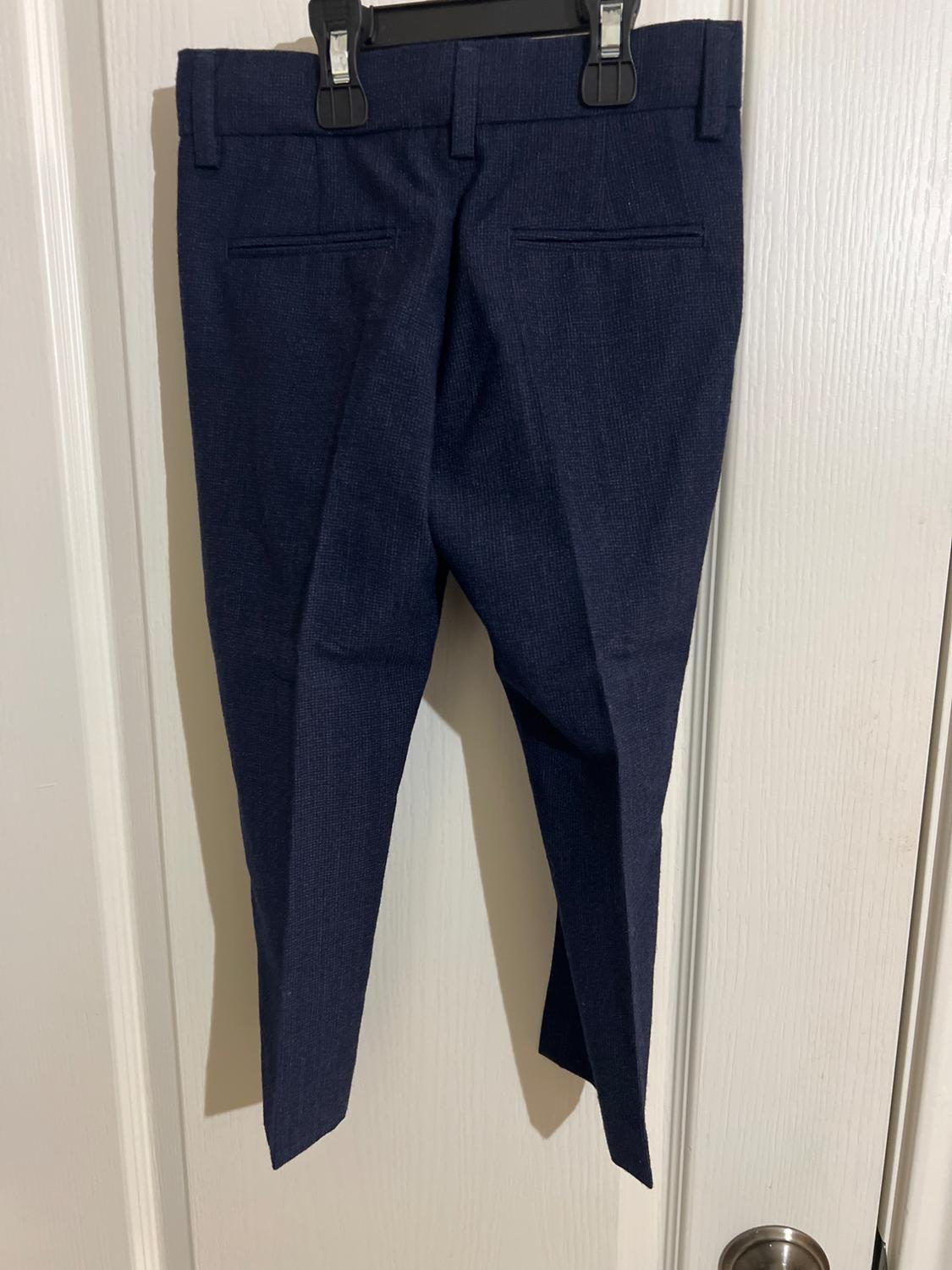 ZARA KIDS BOYS NAVY TEXTURED SUIT SET POCKET SQUARE SIZE 4 104CM - Image 4