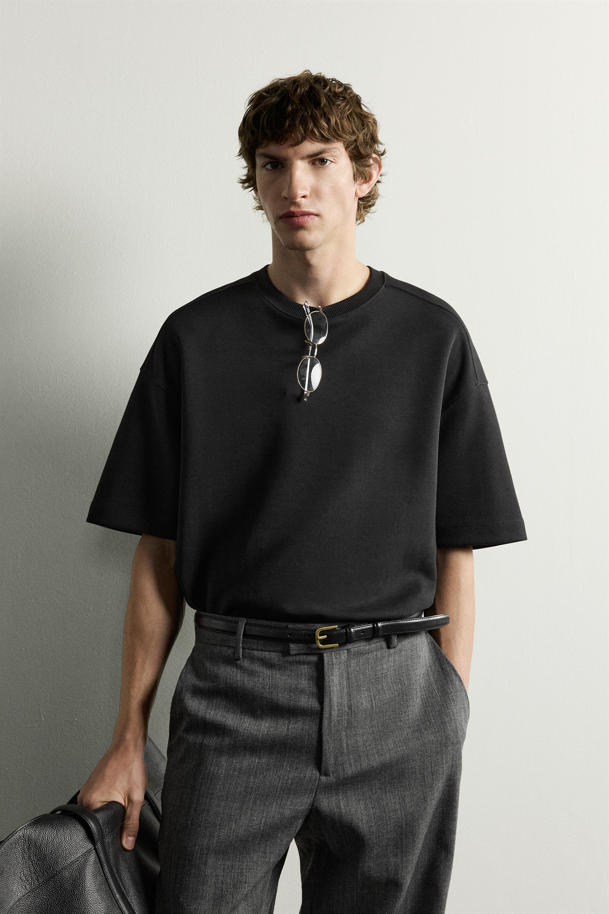 Мужские худи Zara RELAXED FIT INTERLOCK SWEATSHIRT — фото 2