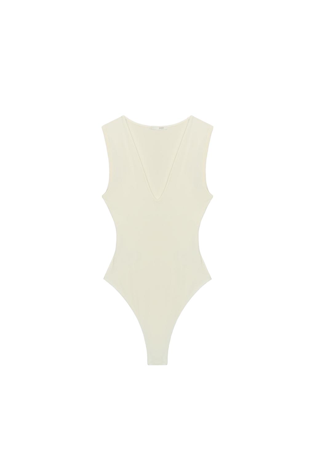 FITTED V-NECK BODYSUIT - image 4