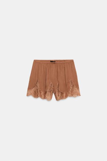 SHORTS ENCAJE ZW COLLECTION - Teja de Zara