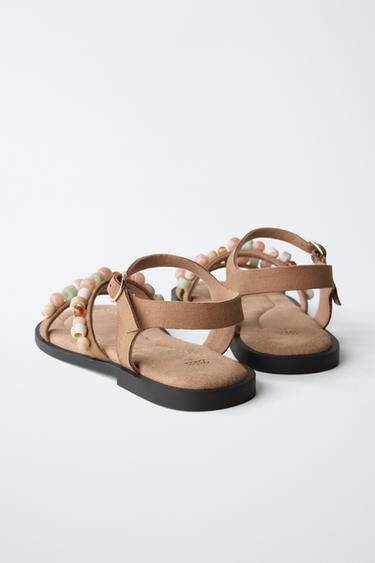 BEADED SANDALS - Brown by Zara - Image 4