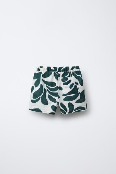 PRINTED BERMUDA SHORTS - Green by Zara - Image 1