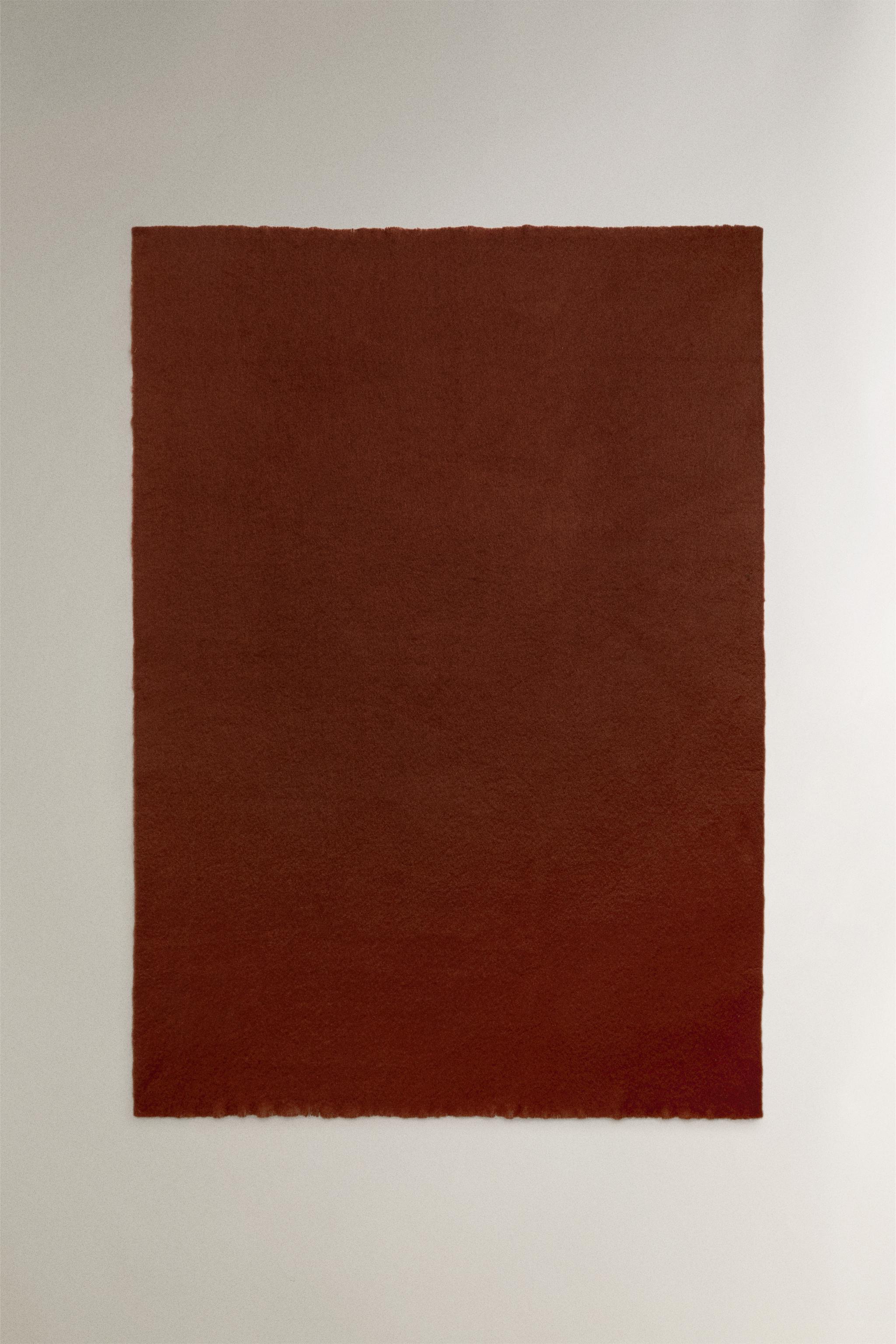 BRUSHED EFFECT BLANKET — Brick