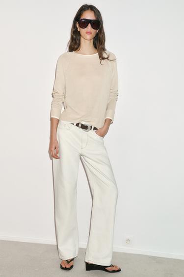 PULOVËR THURJE DOPPIO - Ngjyrë rëre nga Zara