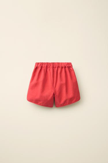 PLAIN BERMUDA SHORTS CREATED BY CARAMEL LONDON X ZARA - Red by Zara