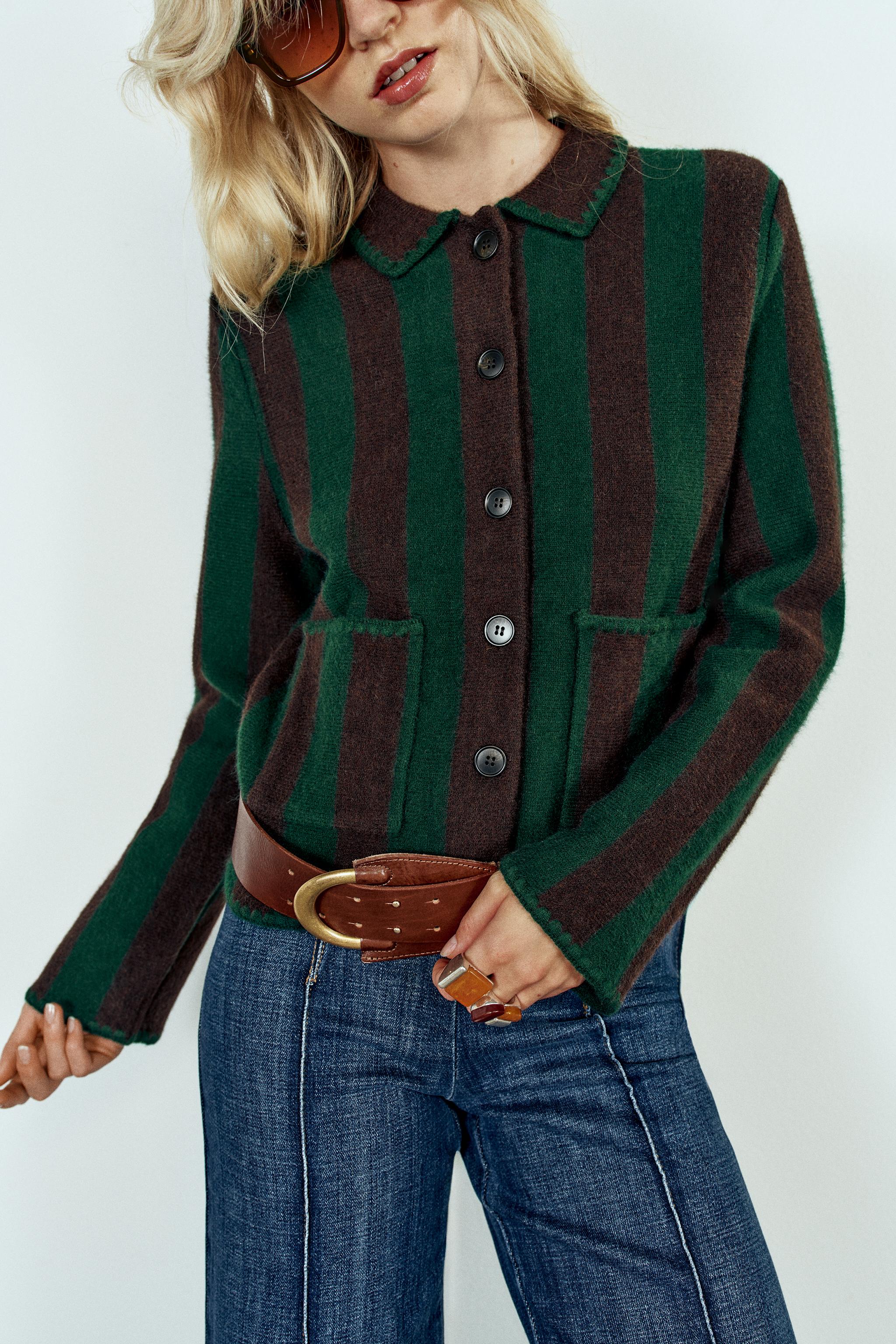Striped Cardigan by Zara