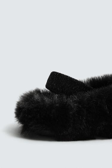 Zara SHEEPSKIN CLOGS HARRY LAMBERT FOR ZARA X DISNEY - Black