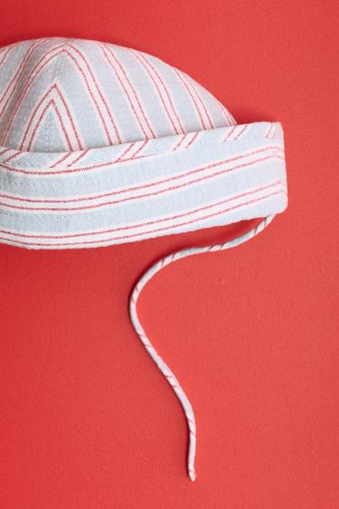 ZARA TIMELESS - BONNET RAYÉ - Bleu de Zara