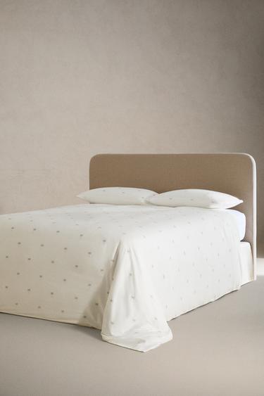 HOUSSE DE COUETTE SATIN BRODERIE PALMIERS - Cave de Zara - Image 1