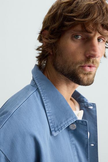 SOBRECAMISA SALPICADURAS PINTURA - Azulón de Zara