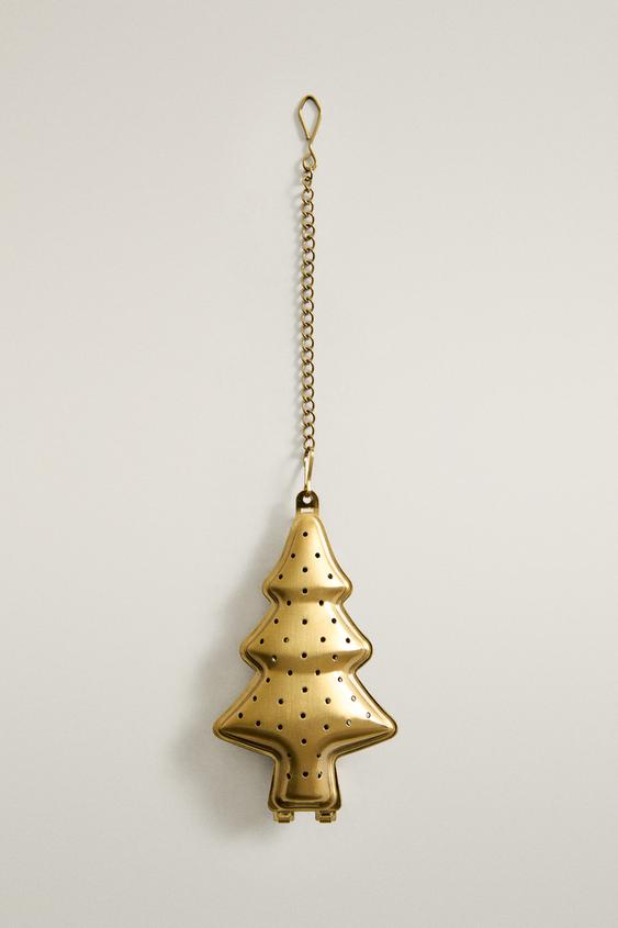CHRISTMAS TREE STEEL INFUSER - Golden by Zara - Image 0