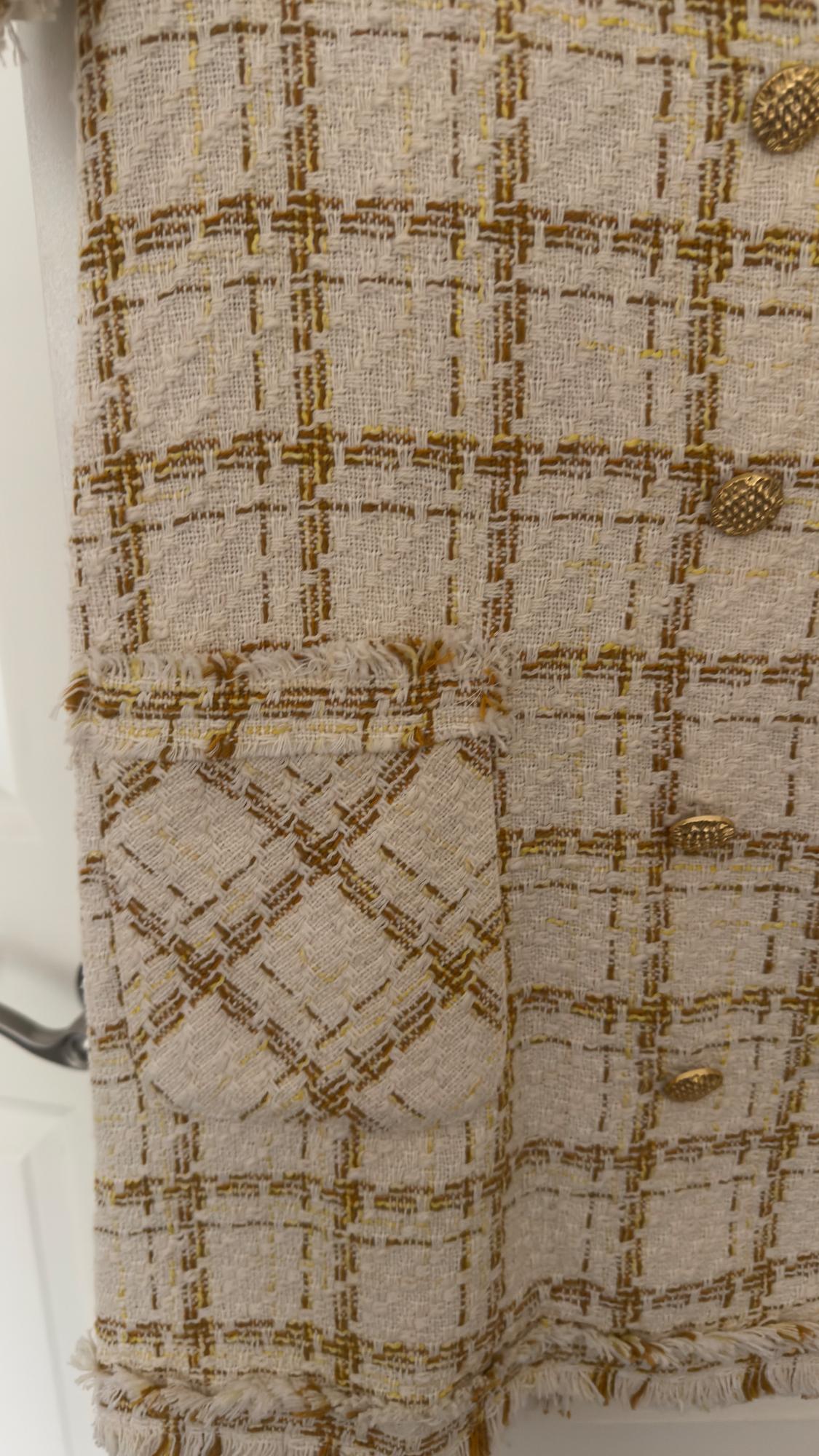 GOLD BUTTON DRESS - Image 4