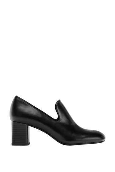 HEELED LOAFERS WITH HIGH VAMP - Black by Zara