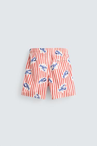 LOBSTER PRINT LONG SWIMMING TRUNKS - Multicoloured by Zara - Image 7