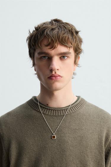 STONE CHARM CHAIN - Silver de Zara - Imagen 0