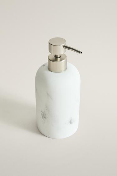 MARBLE-EFFECT SOAP DISPENSER — Gray 2