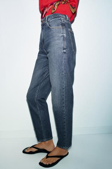 Z1975 MOM FIT HIGH-WAIST JEANS - Blue by Zara