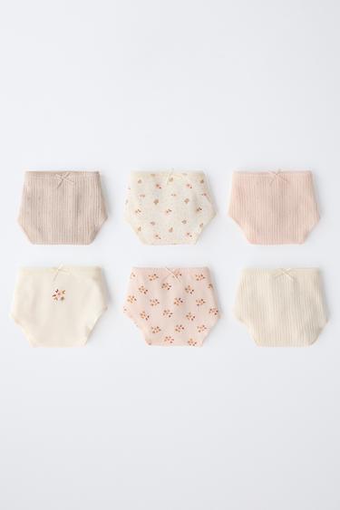 AGES 6-14 / SIX-PACK OF FLORAL PRINT BRIEFS - Dusty pink by Zara - Image 4