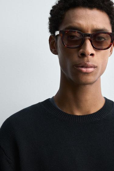COTTON-HEMP SWEATER - Dark navy by Zara - Image 4