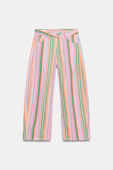 JEAN TRF BAGGY TAILLE NORMALE À RAYURES - Rayures de Zara - Image 4