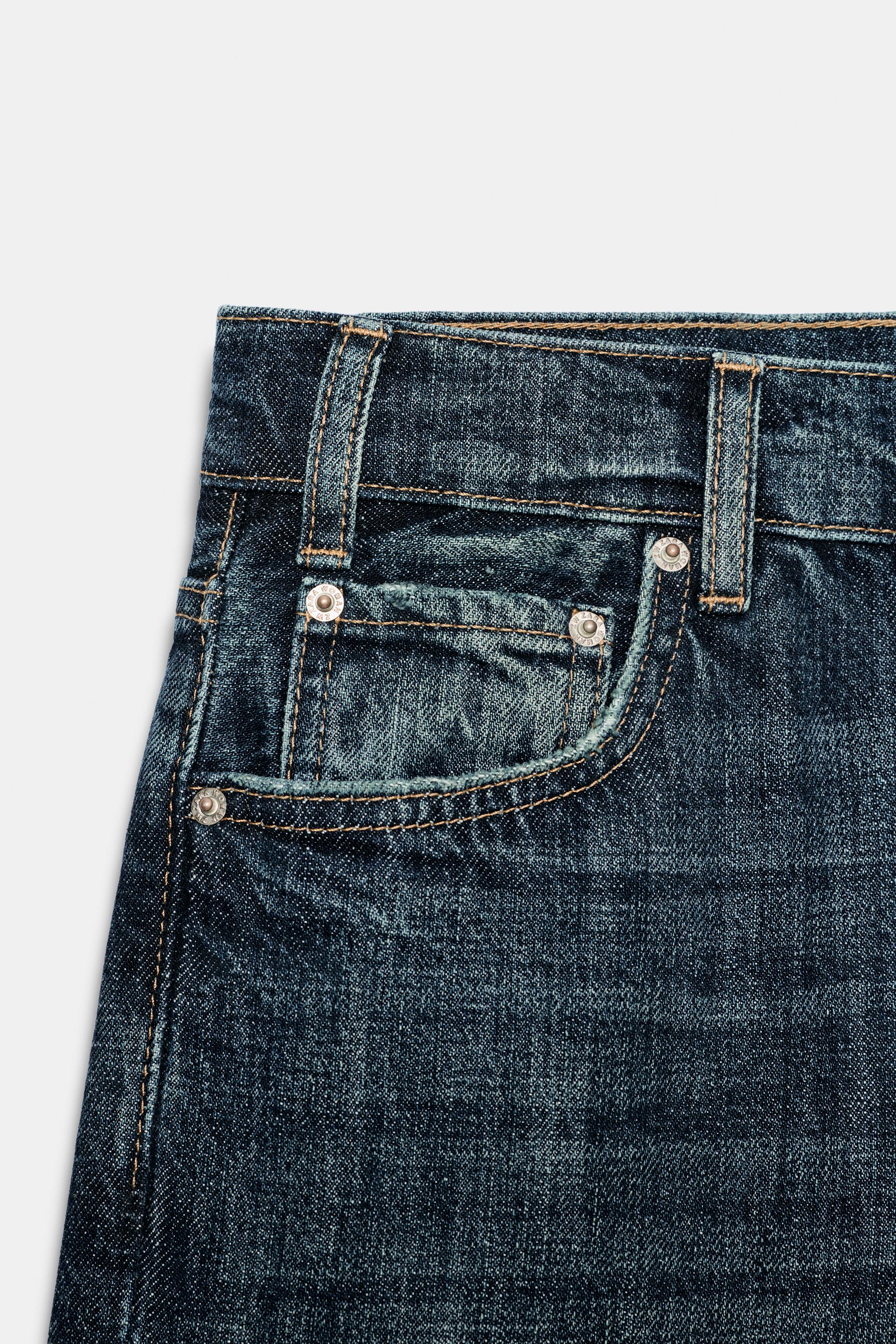 Zara ZW COLLECTION STRAIGHT FIT ORTA BEL JEAN görsel 8