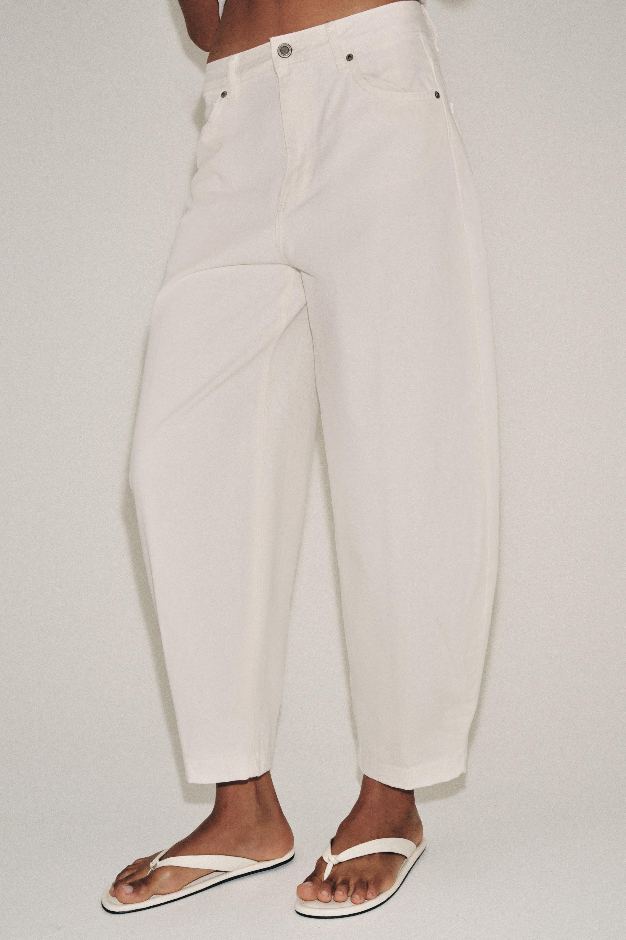 Zara ZW COLLECTION BARREL YÜKSEK BEL JEAN görsel 2