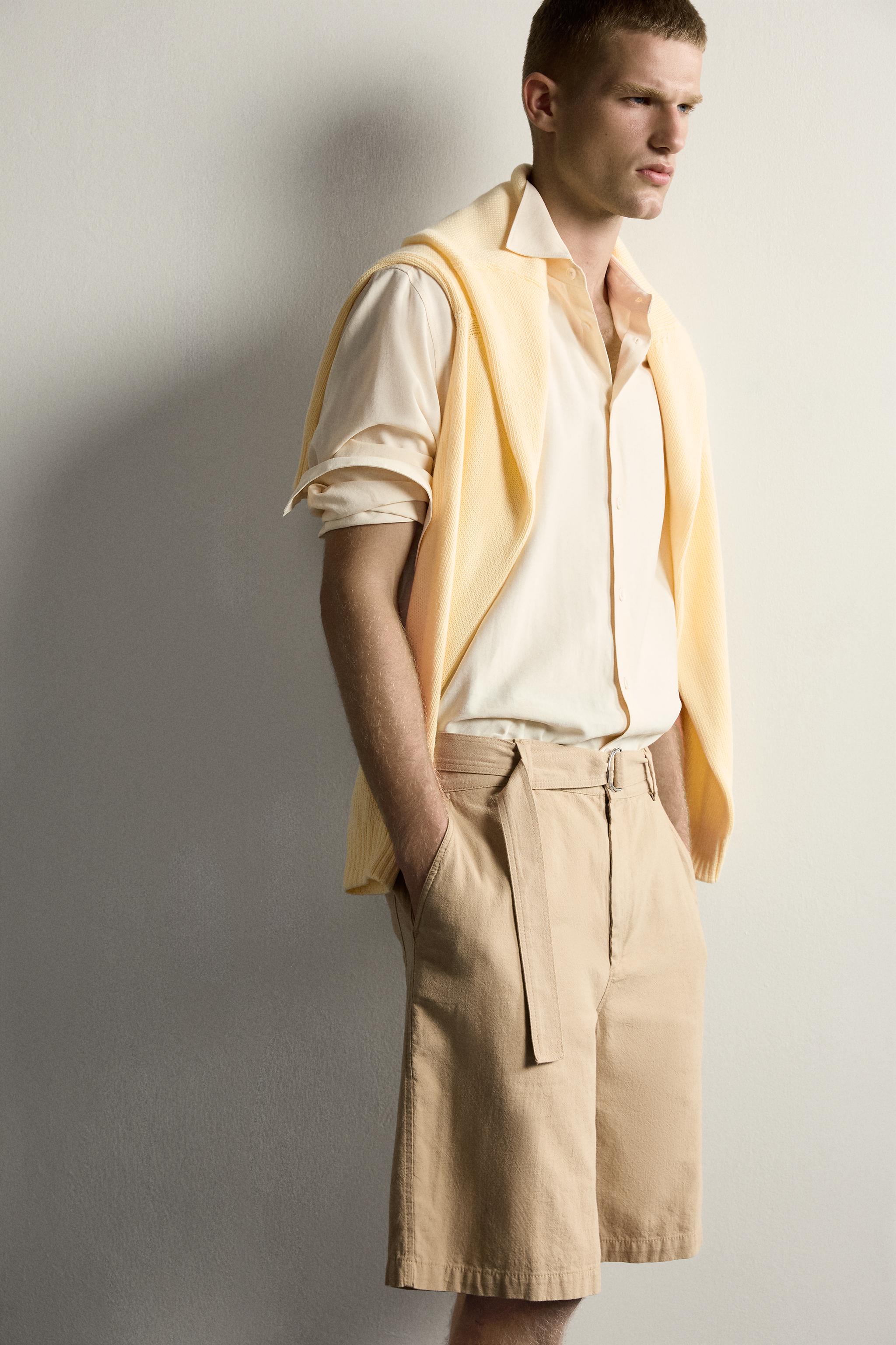 BELTED RELAXED FIT SHORTS
