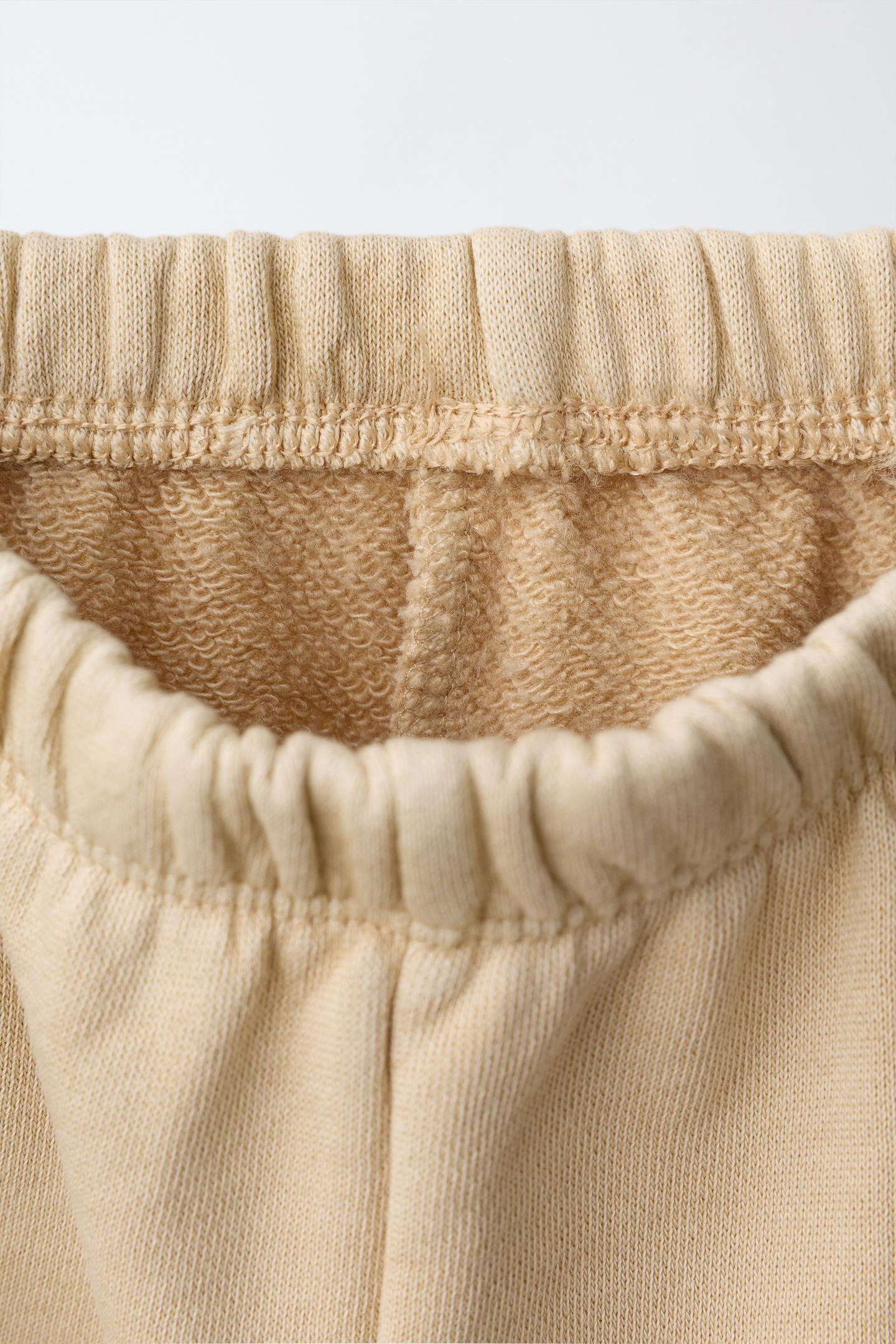 Детский комплект Zara Polo Collar Sweatshirt and Jogger Pants Set, цвет: Светлый бежевый — фото 6