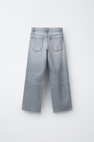 WIDE-LEG FAUX PEARL JEANS - Blue by Zara - Image 1