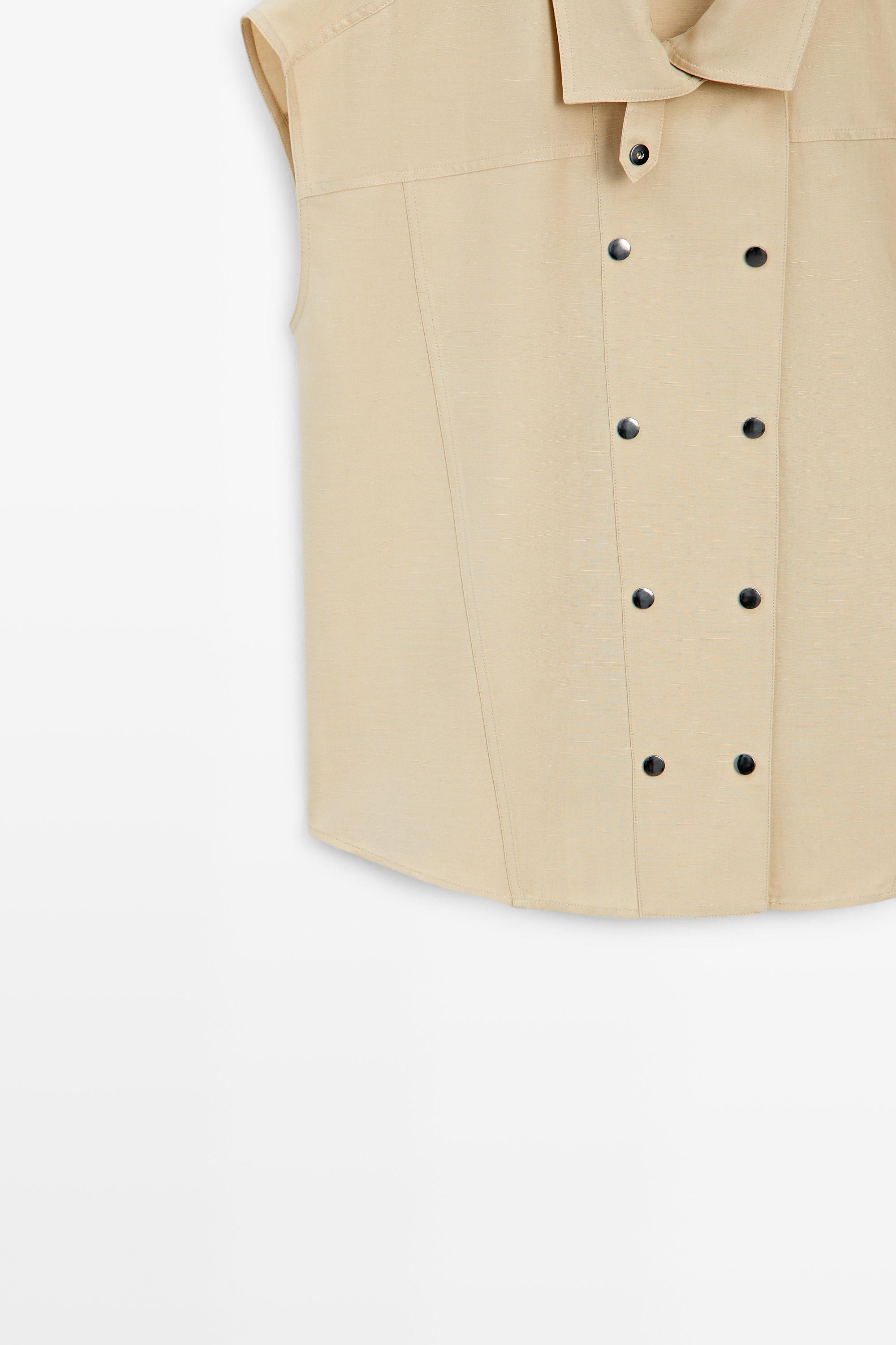 Chemise manches courtes boutons-pression