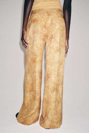 PANTALON IMPRIMÉ ZW COLLECTION - Ocre de Zara - Image 2
