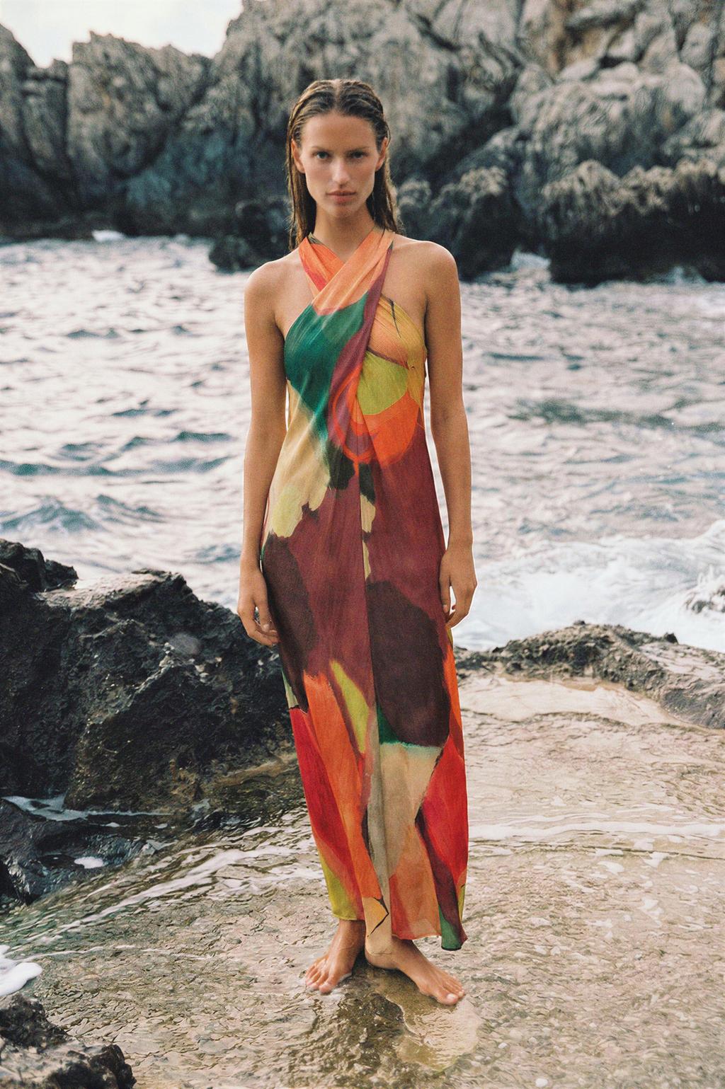 LONG PRINTED DRESS