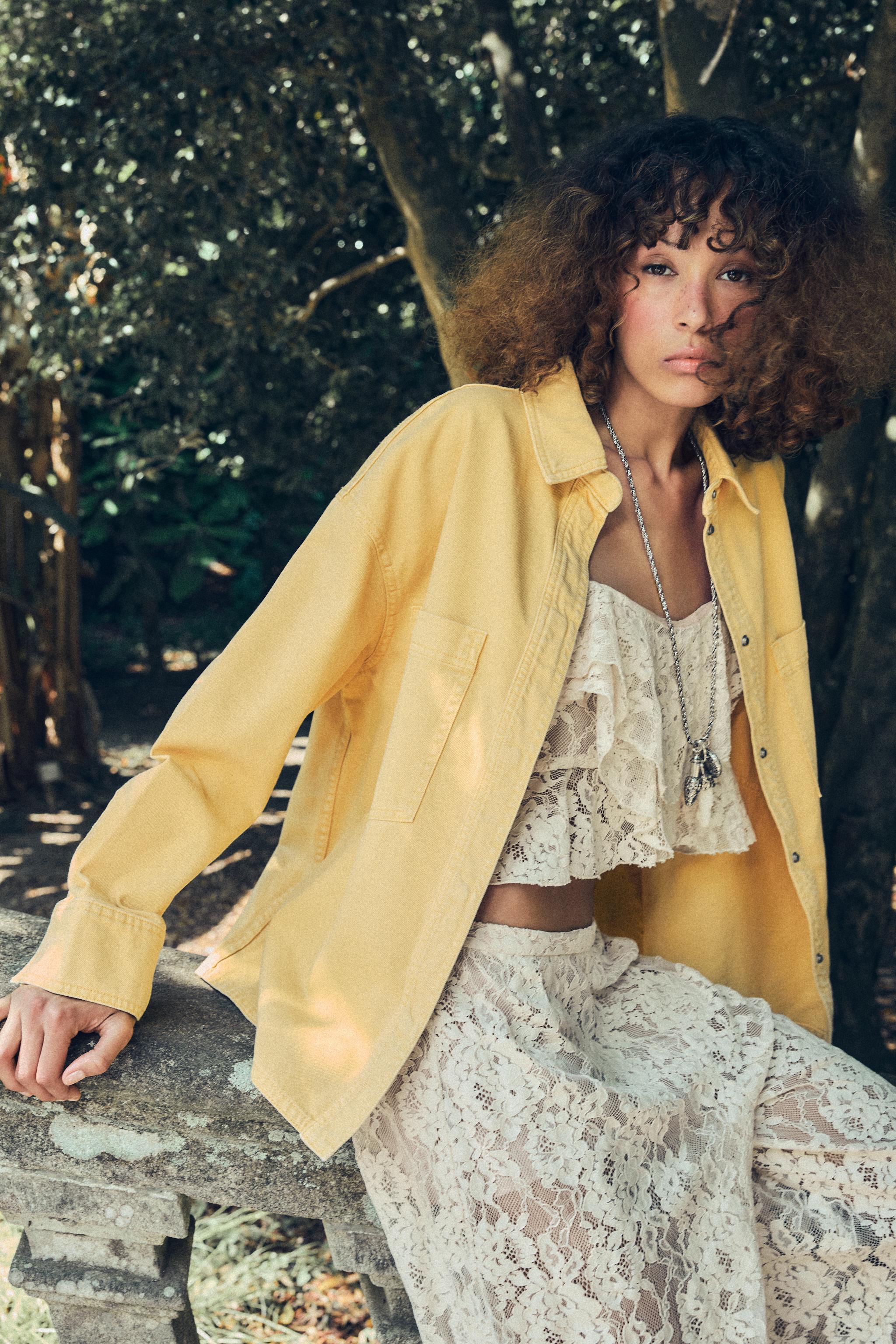 ZW COLLECTION POCKET OVERSHIRT - Light yellow | ZARA Australia