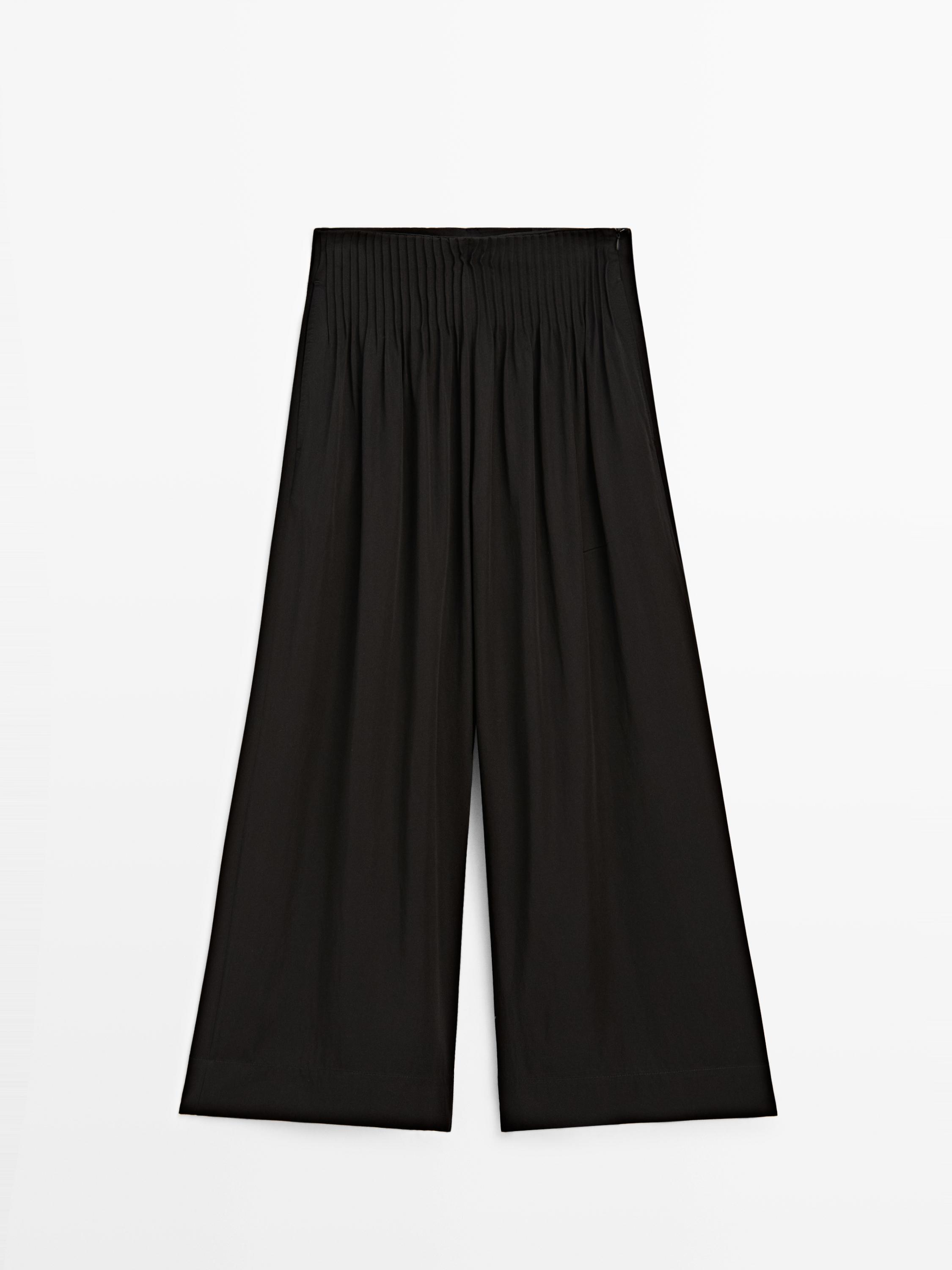 Pantalon wide leg ample fluide