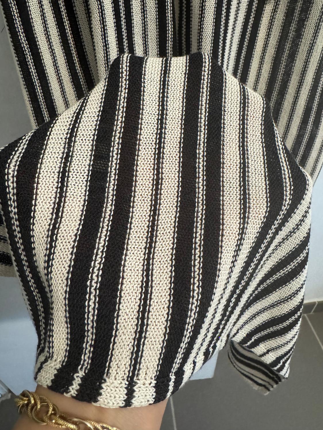 STRIPED KNIT DRESS WITH LINEN - Image 7
