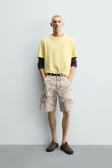 ШОРТЫ BAGGY FIT С ПРИНТОМ «ДЕРЕВЬЯ» — С принтом от Zara