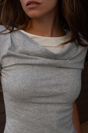 DOUBLE RIB T-SHIRT - Grey marl by Zara - Image 2