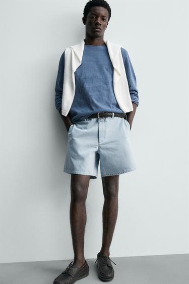 SHORT CHINO EN JEAN - Bleu clair de Zara - Image 5