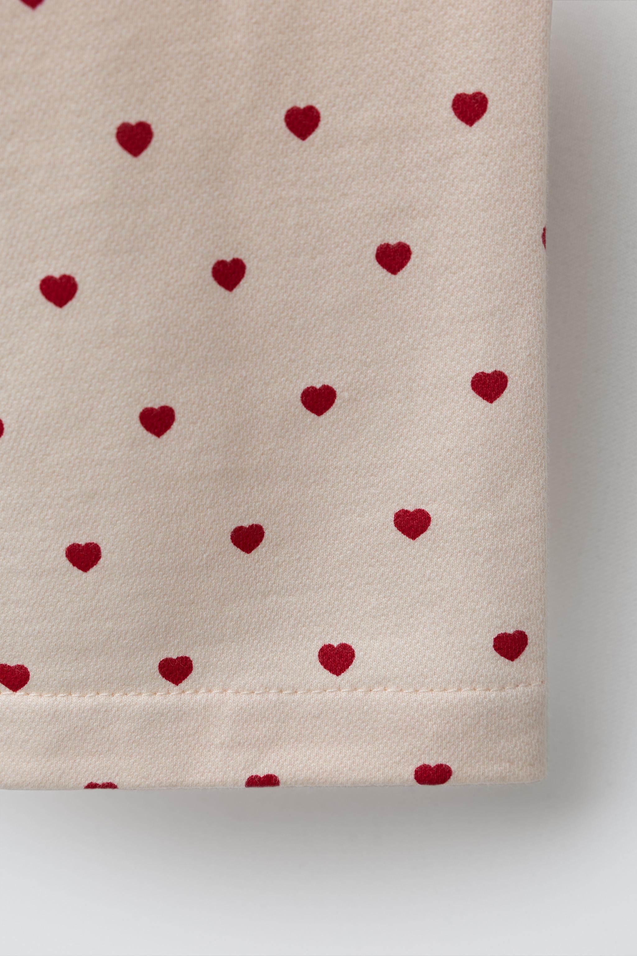 PLEATED HEART PANTS