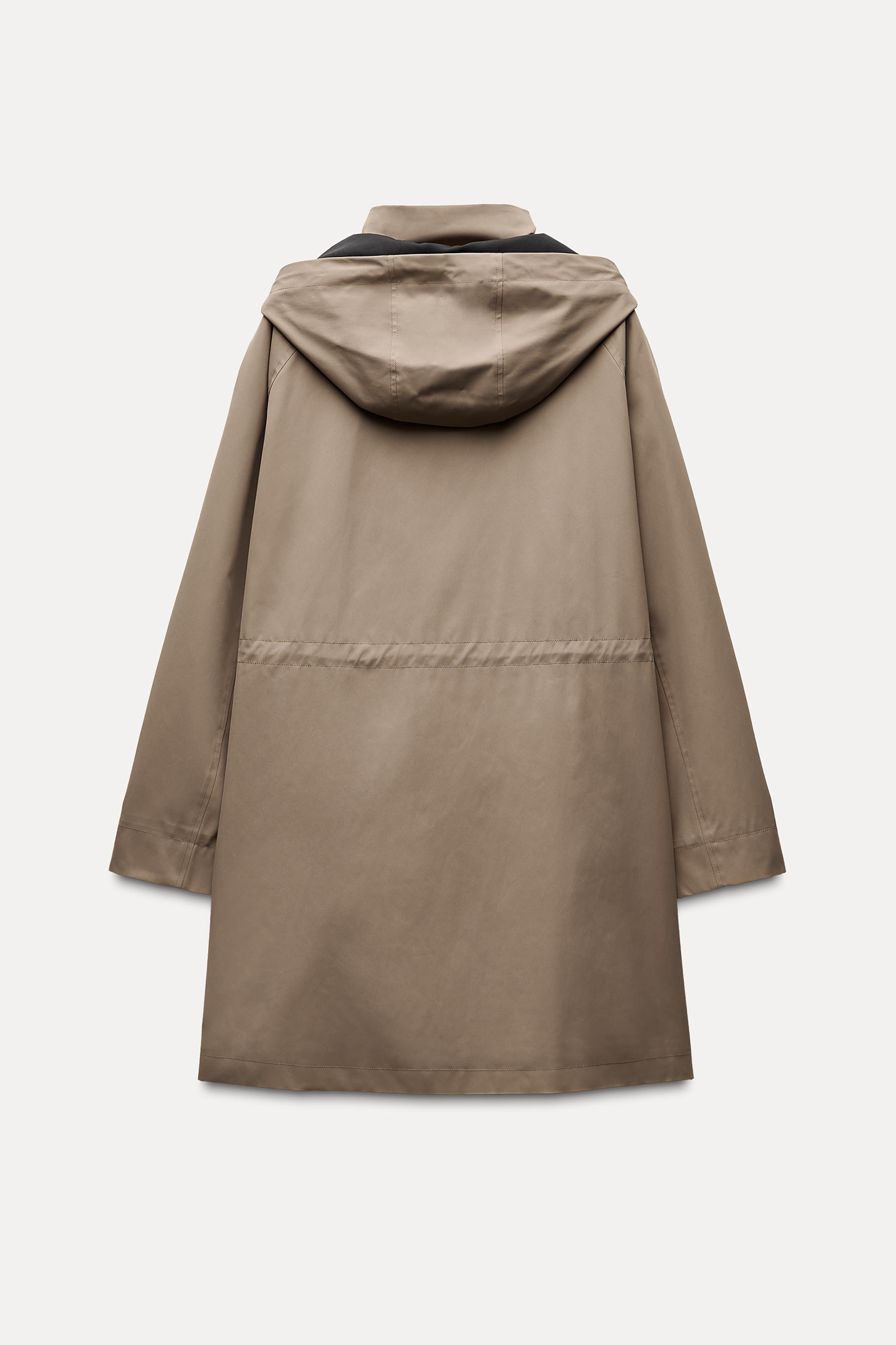 ZARA ロングコート カーキ - メルカリ