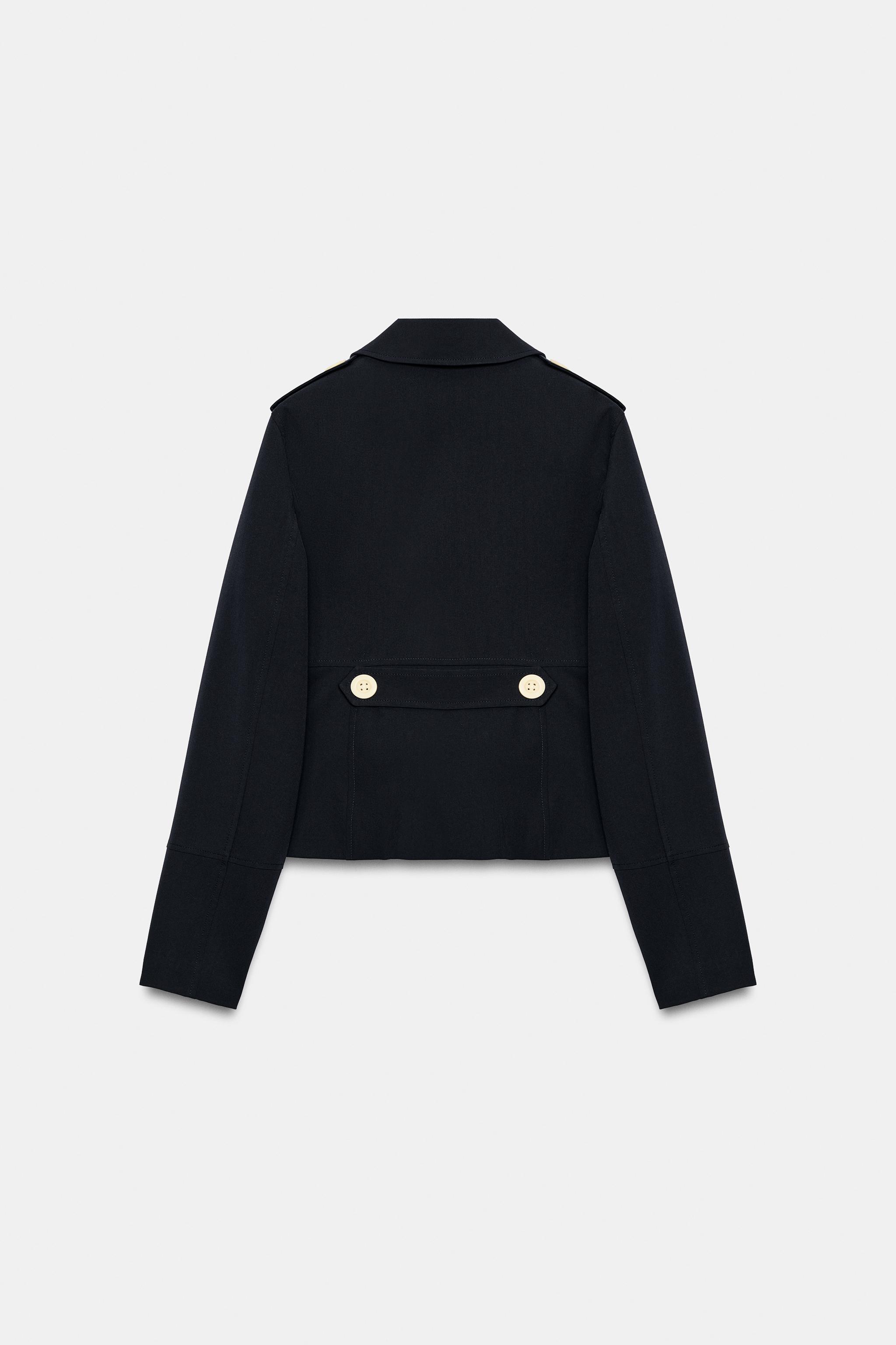 CONTRAST BUTTON POCKET BLAZER