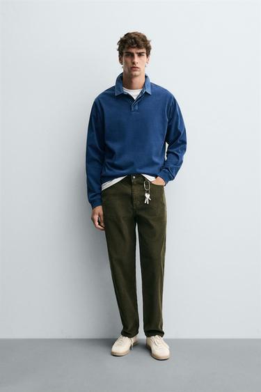 REGULAR-FIT-KORDHOSE - Khaki von Zara