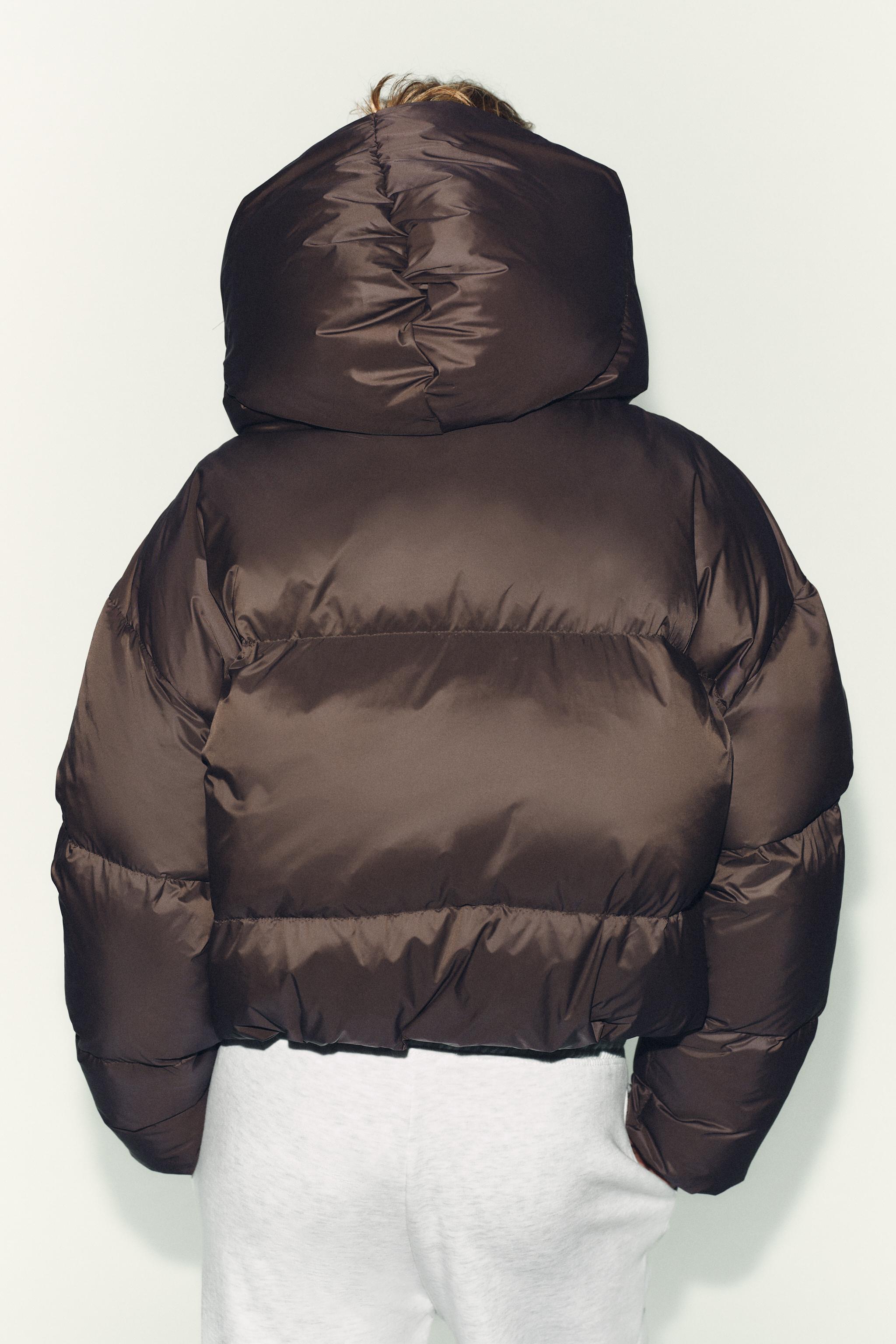 WATER REPELLENT WINDPROOF DOWN PUFFER COAT WITH HOODIE