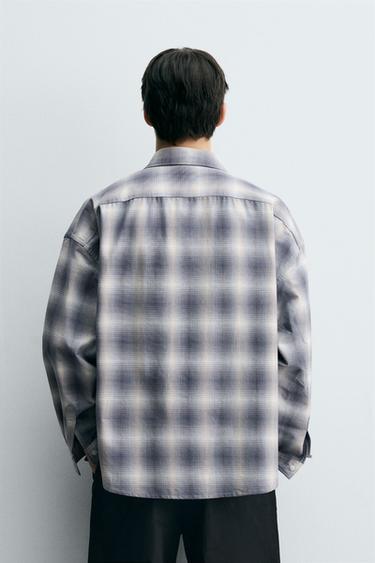 OVERSIZED FIT OXFORD SHIRT - Grey / Blue by Zara - Image 2
